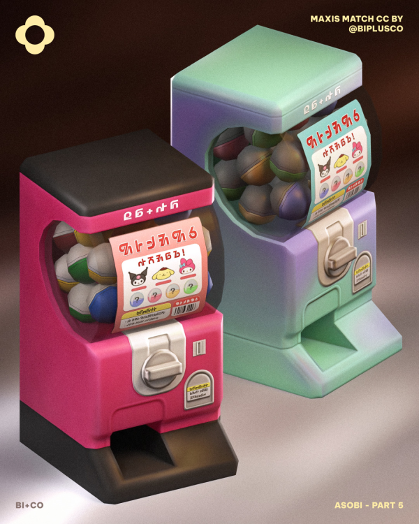 Maxis Match Lucky Twist Gachapon by simsfinds - The Sims 4 Custom Content
