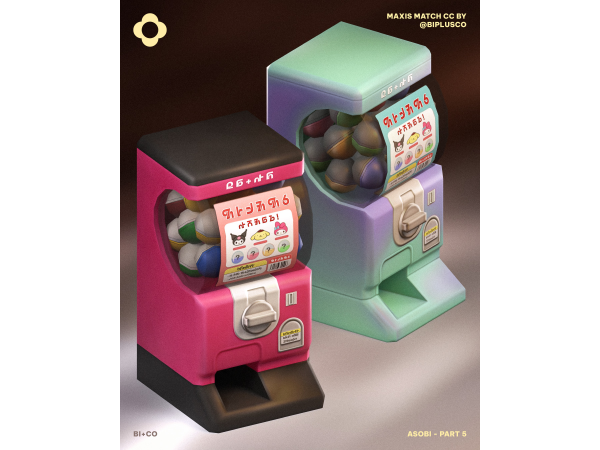 Maxis Match Lucky Twist Gachapon by BIplusCO - The Sims 4 Custom Content
