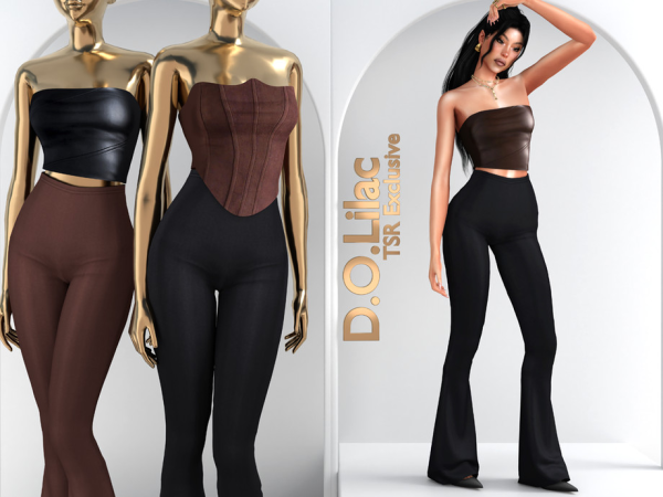 Alpha Modern Feminine Chic Set DO161 - The Sims 4 Custom Content