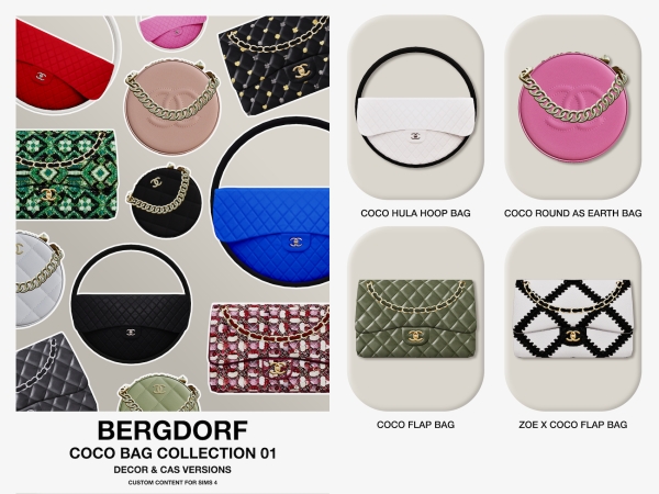 Alpha Bergdorf Coco Bag Collection 01 - The Sims 4 Custom Content