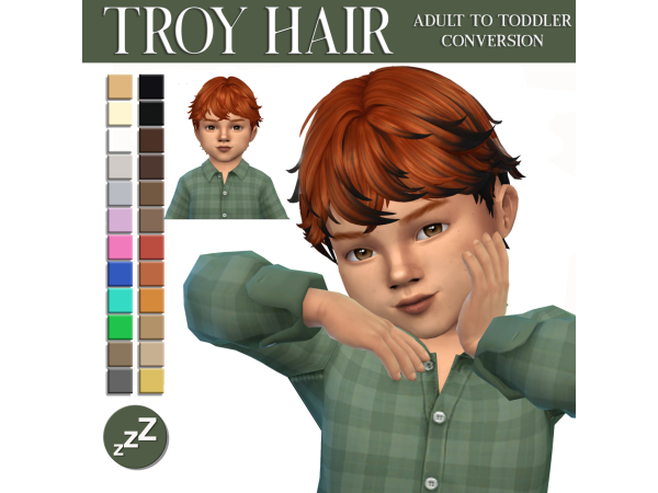 Maxis Match AH00B HAIR CONVERSIONS by sleepyz sims - The Sims 4 Custom Content