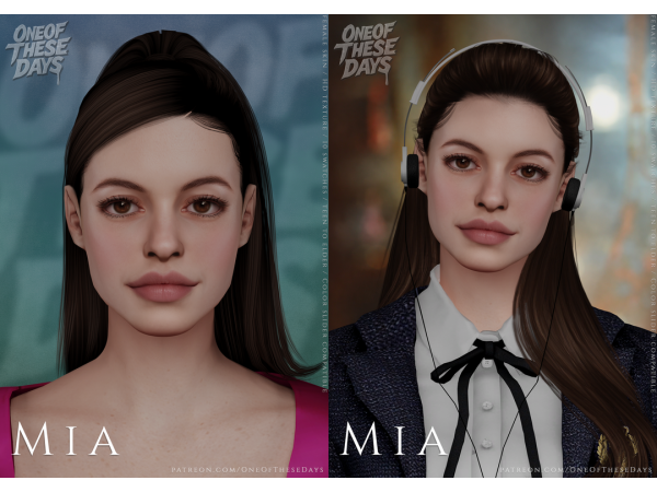 Alpha Mia (Anne Hathaway) SKIN SKINOVERLAY lipstick tray files - The Sims 4 Custom Content