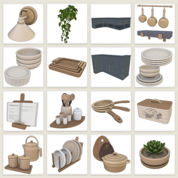Maxis Match Modern Farm Kitchen Part 2 by comiko - The Sims 4 Custom Content