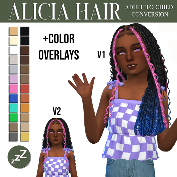 Maxis Match DAYLIFESIMS HAIR CONVERSIONS by simsfinds - The Sims 4 Custom Content