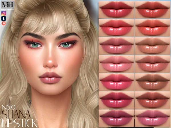 Alpha Shana Lipstick N310 - The Sims 4 Custom Content