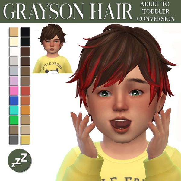 Maxis Match AH00B HAIR CONVERSIONS by simsfinds - The Sims 4 Custom Content
