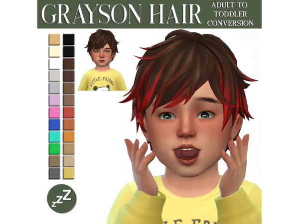 Maxis Match AH00B HAIR CONVERSIONS by sleepyz sims - The Sims 4 Custom Content