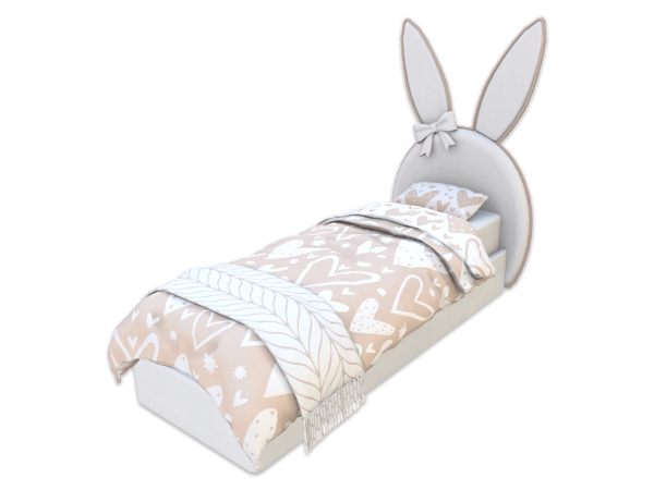 Maxis Match Comiko Kids Bunny Bedroom Bed - The Sims 4 Custom Content
