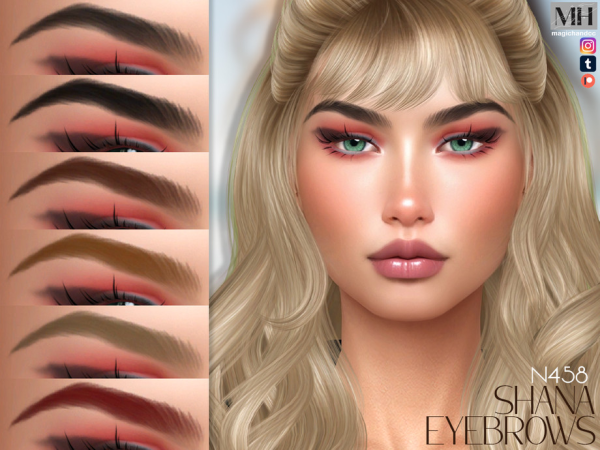 Alpha Shana Eyebrows N458 - The Sims 4 Custom Content