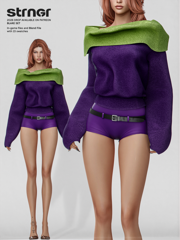 Alpha Blake Set by stranger - The Sims 4 Custom Content
