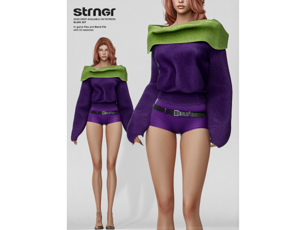 Alpha Blake Set - The Sims 4 Custom Content
