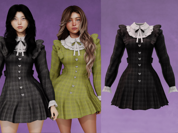Alpha Tea Time Dress by Lynxsimz - The Sims 4 Custom Content