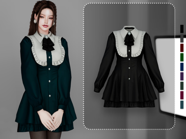 Alpha Amalia Dress - The Sims 4 Custom Content