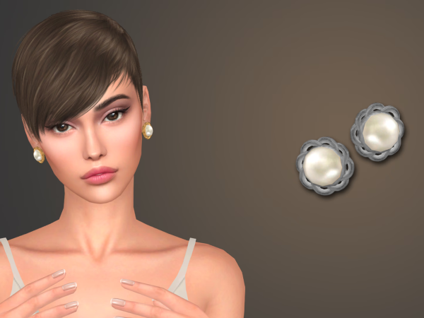 Alpha Amalia earrings v2 - The Sims 4 Custom Content