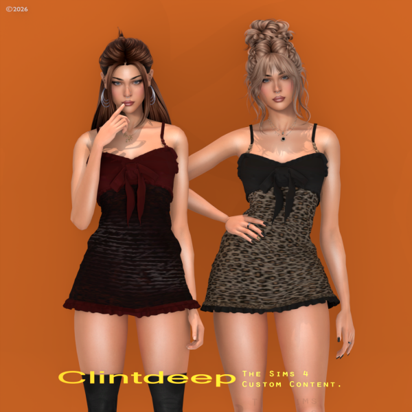 Alpha Clintdeep Juliette Babbydoll Tank Top by clintdeep - The Sims 4 Custom Content