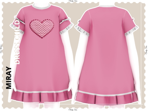 Sims 4 Alpha Kids Female Clothes CC: Miray - Dress Child