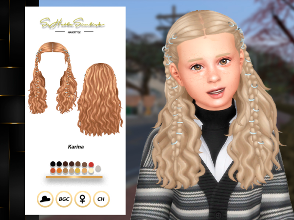 Maxis Match Karina Hairstyle for Children by sehablasimlish - The Sims 4 Custom Content