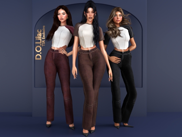 Alpha Suede Minimal Edge Set DO167 - The Sims 4 Custom Content