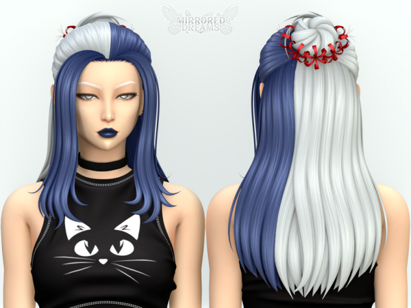 Mix Sky Blue Countess's Hair - The Sims 4 Custom Content