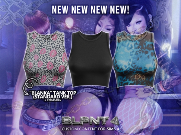Alpha BLUPRNT BLANKA Tank Top - The Sims 4 Custom Content