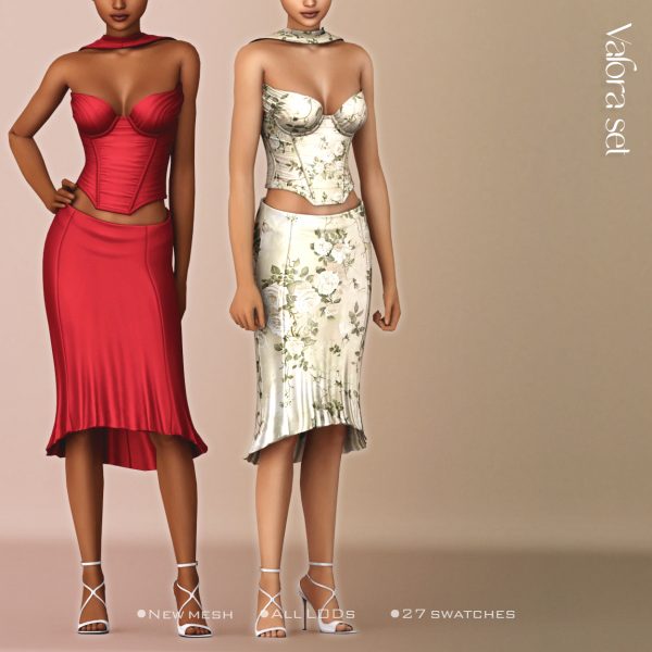 Alpha [Belaloallure] Valora Set by simsfinds - The Sims 4 Custom Content