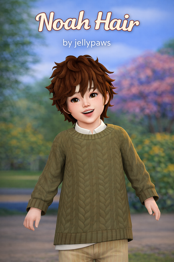 Maxis Match Noah Hair Toddler by simsfinds - The Sims 4 Custom Content