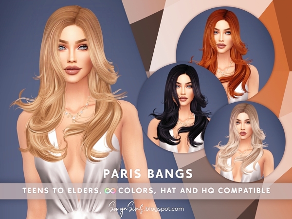 Alpha Paris Acessory Bangs - The Sims 4 Custom Content