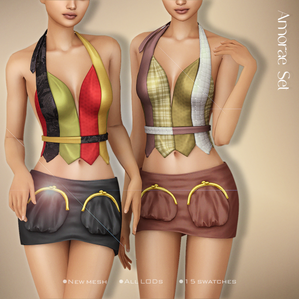 Alpha [Belaloallure] Amorae Set by simsfinds - The Sims 4 Custom Content