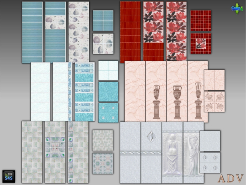 Maxis Match Bath tiles by artedellavita_mabra - The Sims 4 Custom Content