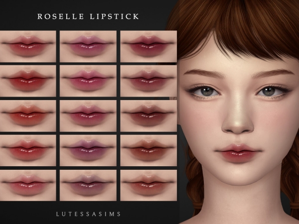 Alpha Roselle Lipstick - The Sims 4 Custom Content