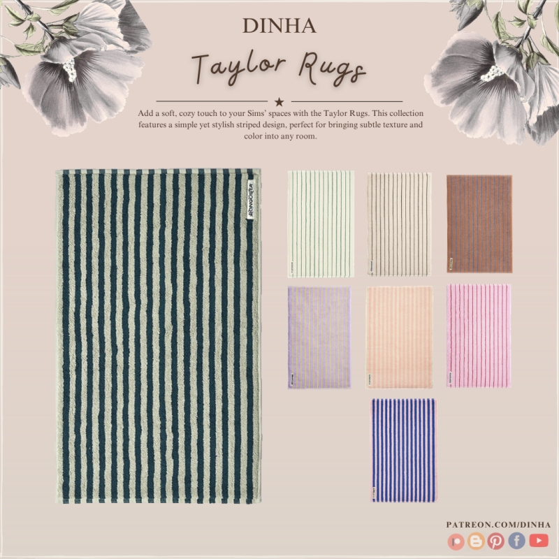 Alpha Taylor Rugs Bathroom (FREE) by dinhagamer - The Sims 4 Custom Content