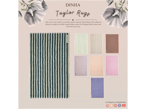 Alpha Taylor Rugs Bathroom (FREE) - The Sims 4 Custom Content