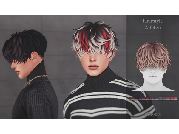 Maxis Match hairstyle 250426 I M O M O by S - The Sims 4 Custom Content