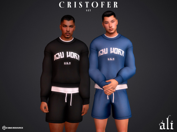 Mix CRISTOFER set by ali1 - The Sims 4 Custom Content