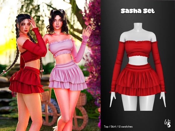 Alpha Sasha Clothing Set - The Sims 4 Custom Content