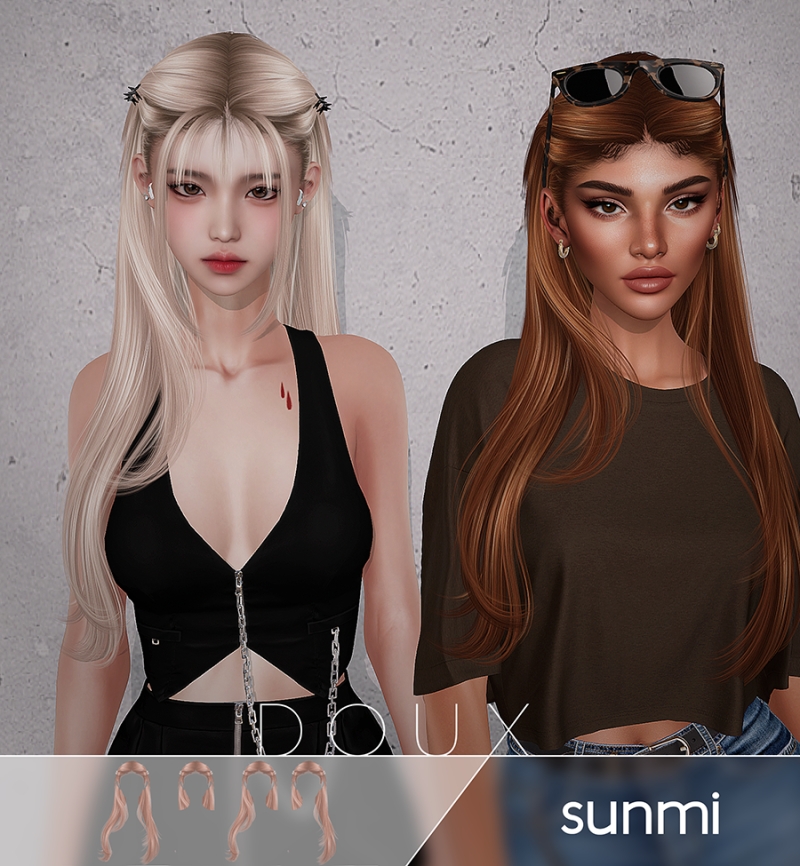 Alpha DOUX Sunmi Hairstyle by douxhair - The Sims 4 Custom Content