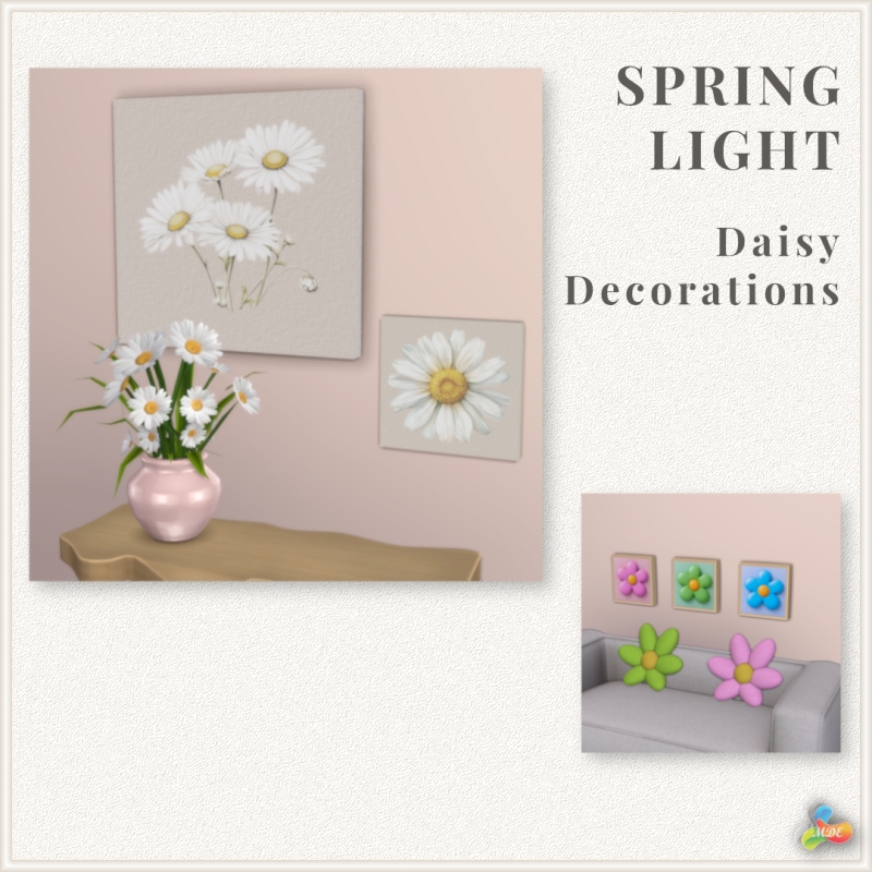 Maxis Match Spring Light April Daisy Decorations by mde - The Sims 4 Custom Content