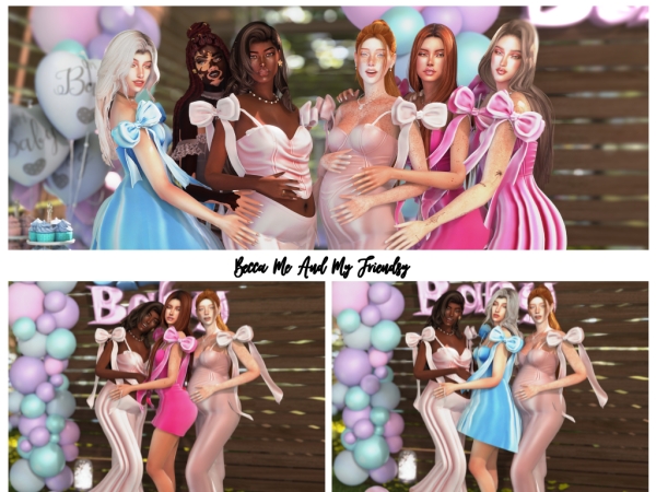 Alpha Becca Me And My Friends Posepack - The Sims 4 Custom Content