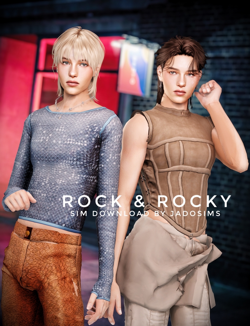 Alpha Rock Rocky (Sim Download) by shopwithflynnn - The Sims 4 Custom Content