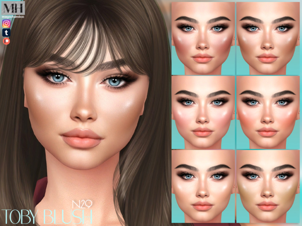 Alpha Toby Blush - The Sims 4 Custom Content