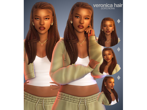 Maxis Match veronica hair by orchiona_ - The Sims 4 Custom Content