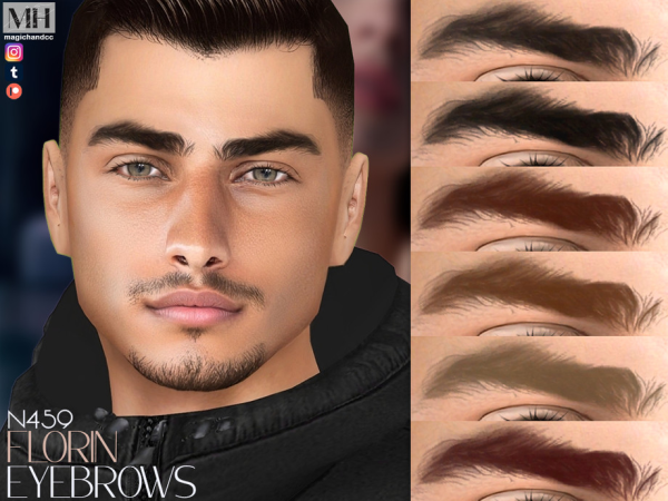 Alpha Florin Eyebrows by magichandcc - The Sims 4 Custom Content