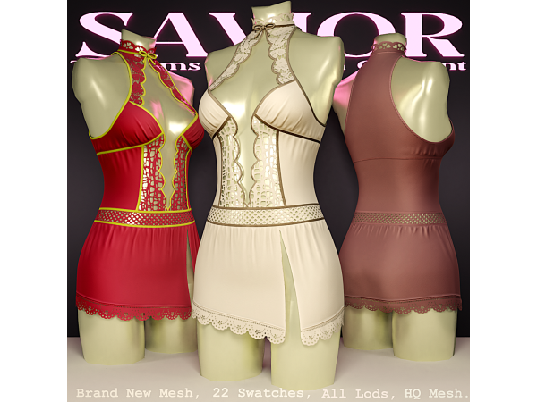 Alpha Svr_Chelsea Dress Lace - The Sims 4 Custom Content