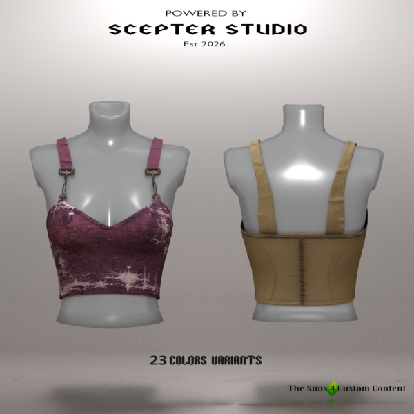 Alpha Gormlaith Top by scepterstudio - The Sims 4 Custom Content