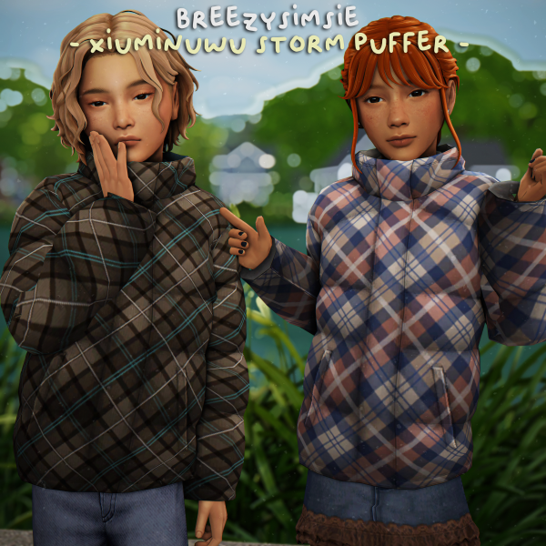 Maxis Match Xiuminuwu Storm Puffer Jacket Child Conversion by simsfinds - The Sims 4 Custom Content