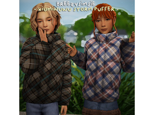 Maxis Match Xiuminuwu Storm Puffer Jacket Child Conversion by breezysimsie - The Sims 4 Custom Content