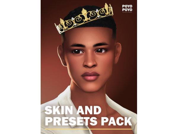 Maxis Match LOUIS SKIN AND NOSE PRESETS PACK by poyopoyosim - The Sims 4 Custom Content
