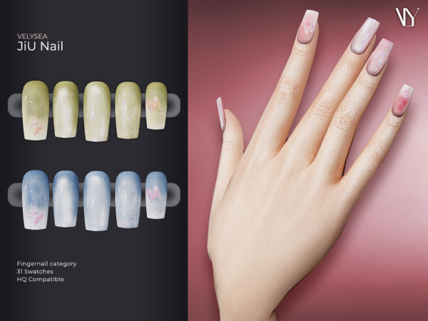 Alpha VELYSEA JiU Nail by VELYSEA - The Sims 4 Custom Content