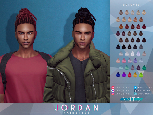 Alpha Jordan Hairstyle by Anto - The Sims 4 Custom Content