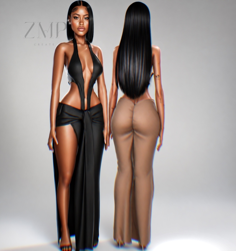 Alpha Belize dress by ziimp - The Sims 4 Custom Content